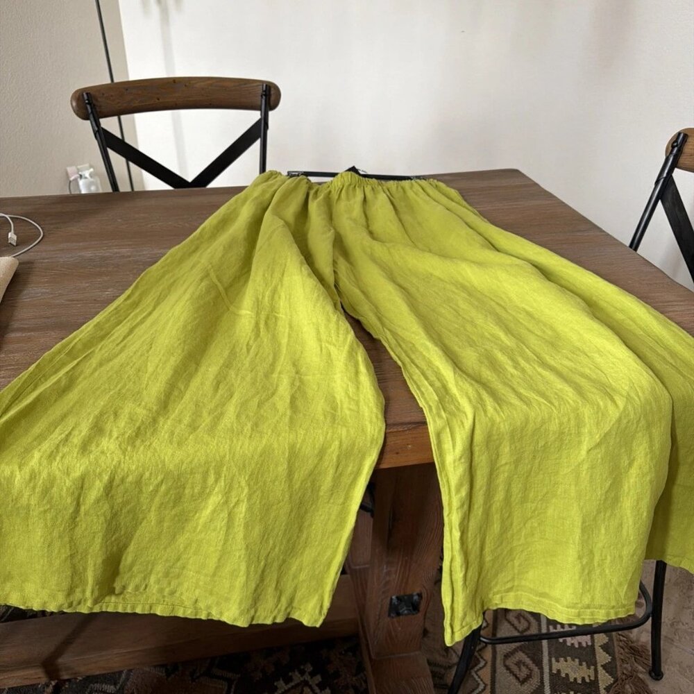 NWT Bryn Walker OSCA PERA Linen Wide-leg Pull-On Pant